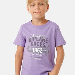 KATE & OSCAR Boys Typography Printed Pure Cotton T-shirt-image-77