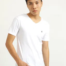 United Colors of Benetton Men V-Neck Cotton T-shirt-picture-3