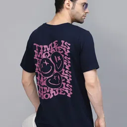 Rigo Printed Oversized Drop Shoulder Sleeves Pure Cotton Sports T-shirt-image-73
