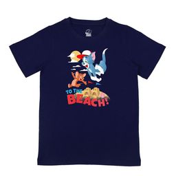 Tom & Jerry by Wear Your Mind Boys Navy Blue & blue Pockets T-shirt-image-87