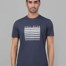 Cantabil Typography Printed Round Neck T-shirt-image-95