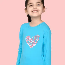 NUSYL Girls Typography Printed T-shirt-image-49