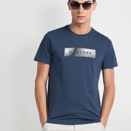 Arrow New York Graphic Printed Round Neck Cotton T-shirt-picture-47