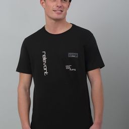 Cantabil Typography Printed Round Neck Short Sleeves T-shirt-image-47