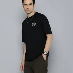 R.Code by The Roadster Life Co. Men Typography Pockets T-shirt-image-63