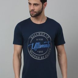 Cantabil Typography Printed Round Neck Half Sleeves Cotton T-Shirt-image-103