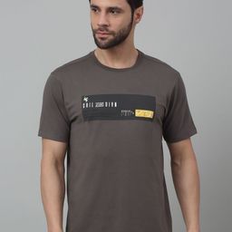 Cantabil Typography Printed Round Neck Short Sleeves T-shirt-image-8