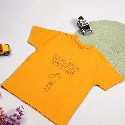 Wegmans Kids Typography Embroidered Relaxed Fit Pure Cotton T-shirt-image-21