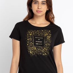 Status Quo Round Neck Typography Printed T-shirt-image-76