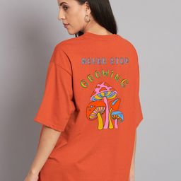Imsa Moda Graphic Printed Drop-Shoulder Sleeves Cotton Oversized T-shirt-image-93