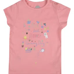 mothercare Girls Typography Printed Pure Cotton T-shirt-image-57