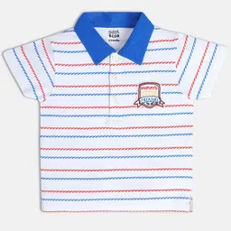 MINI KLUB Infants Striped Printed Polo Collar Cotton Casual T-shirt-picture-48