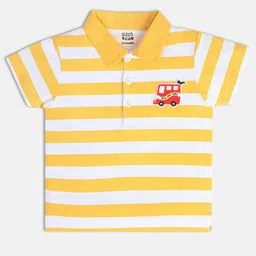 MINI KLUB Infants Striped Polo Collar Cotton Casual T-shirt-picture-40