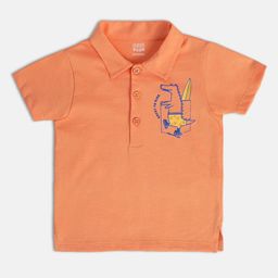 MINI KLUB Infants Printed Polo Collar Cotton Casual T-shirt-picture-55