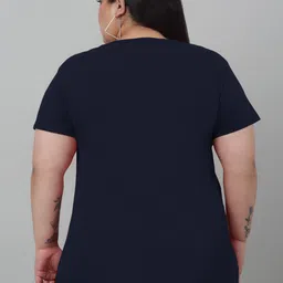 Trend Level Plus Size Typography Printed Drop-Shoulder Sleeves T-shirt image 4