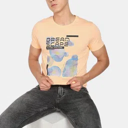 Flying Machine Crew Neck Graphic Print T-Shirt-image-63