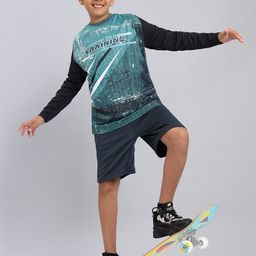 Technosport Boys Graphic Printed Antimicrobial Slim Fit Sports T-Shirt-picture-33