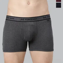 Force NXT Assorted Pack of 3 Pure Cotton Short Trunks MNFR-222-R3-ASST-C1-PO3-3
