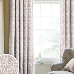 CASABLEU Beige Set of 2 Geometric Door Curtain-image-12