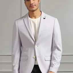 Blackberrys Self Design Slim Fit Single-Breasted Blazer-image-59