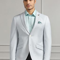 Blackberrys Self Design Slim Fit Single-Breasted Blazer-picture-26