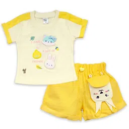 Babys Day Girls Pure Cotton Top With Shorts-image-57