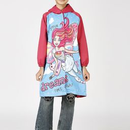 Zeel Girls Barbie Printed Hooded Rain Jacket-picture-41