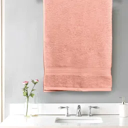 Home Fresh Peach-Coloured Solid Pure Cotton 550 GSMClassic Plus Bath Towel-picture-25