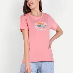 Bedtime story Printed Pure Cotton T-shirt With Printed Shorts-image-8