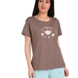 Bedtime story Typography Printed Pure Cotton T-Shirt and Shorts-picture-54