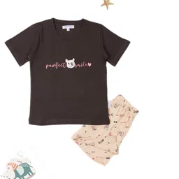 Bedtime story Kids Printed Cotton T-shirt With Shorts Night Suit-picture-8