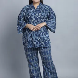 TAG 7 Plus Size Ethnic Motifs Printed Pure Cotton Night suit-image-47