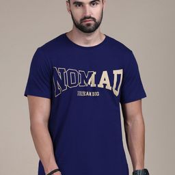 The Roadster Lifestyle Co. Navy Blue Typography Printed Cotton Round Neck Tshirts-image-44