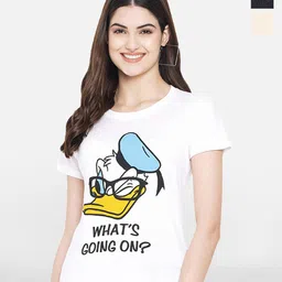 Fabflee Pack Of 3 Donald duck Printed Short Sleeves Regular Fit Cotton T-shirt-image-70