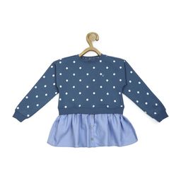 Allen Solly Junior Girls Polka Dot Printed Gathered Detailed Peplum Top-image-25