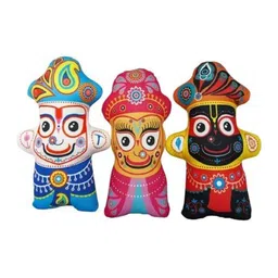 Vrindavanstore.in Kids Set of 3 Jagannath Baldev Shubhadra Water Resistant Soft Toys-51