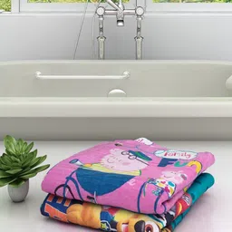 Athom Trendz Kids Set Of 2 Peppa Pig & Team Paw Printed 350 GSM Cotton Bath Towels-39