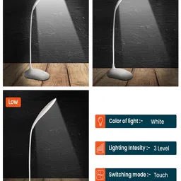 Kuber Industries White Water Drop Base Table Lamp image 2