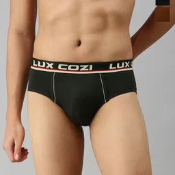 Lux Cozi Pack Of 3 Pure Cotton Basic Briefs COZI_BIGSHOT_BRF_AST4_3PC-image-33