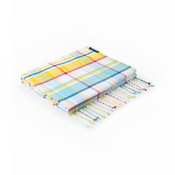 Liveology Blue & Yellow Striped Bamboo 200 GSM Bath Towel-image-16