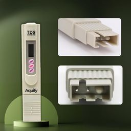 Aquify TDS Meter with Vegan Leather Cover and Temperature Sensor - Total Dissolved Solids Tester, PPM Water Quality Meter for Drinking Water, RO Systems, Hydroponics, Aquariums - Off White image 3