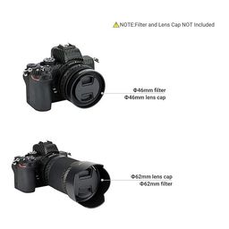 supernic (1+1) Screw on + Bayonet Lens Hood Shade for Nikon Z50 Dual Lens Kit (Nikkor Z DX 16-50mm & 50-250mm) Replaces HN-40 and HB-90A Lens Hood image 5
