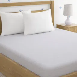 HOSTA HOMES White Cotton Single Bed Mattress Protector-image-33