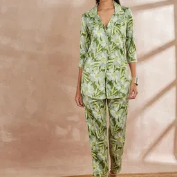 all about you Floral Printed Top With Trousers-image-6