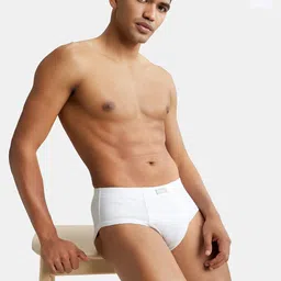 Jockey Men Pack Of 2 Anti Microbial Basic Briefs 1009-0201-WHITE-46
