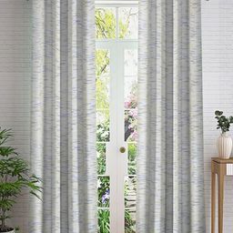 Cortina White & Blue 2 Pieces Printed Sheer Door Curtain-image-67
