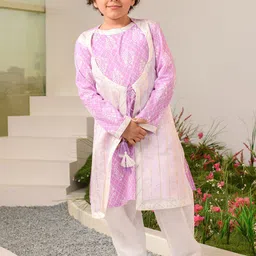 pspeaches Boys Ethnic Motifs Printed Pure Cotton Kurta With Pyjamas-picture-24