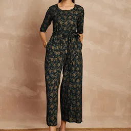 all about you Floral Printed Waist Tie-Ups Basic Jumpsuit-picture-35