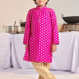 pspeaches Boys Ethnic Motifs Regular Kurta with Pyjamas-23