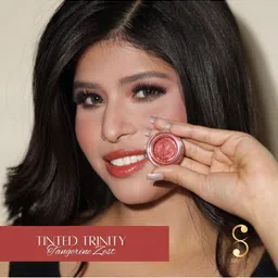 SIMREE Tinted Trinity Lip, Eye & Cheeks Tint With Shea Butter - 6g - Tangerine Zest 06 image 5
